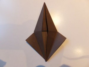 Origami Kranich Bastelschritt 9
